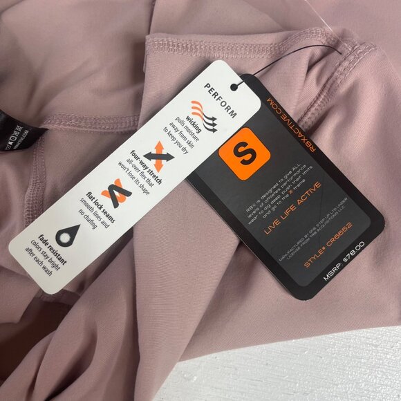 RBX Leggings Womens Small Pink High-Waisted Performance Activewear New - Picture 6 of 7